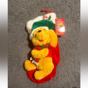 Y2K Disney store Winnie the Pooh 3d motion activated singing stocking